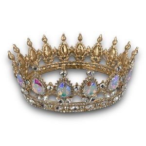 Princess Gold Crown Queen Tiara Jewels Girls Dress Up Pretend Play Women Beauty
